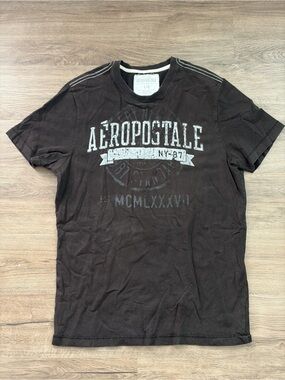 Y2K Aeropostale Men’s Streetwear Logo Grunge Tee Size L
